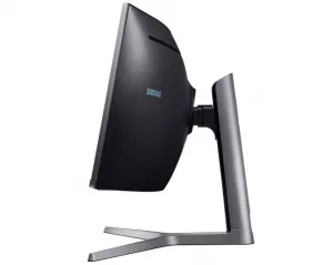 Side view of the Samsung 48.9-inch curved gaming monitor