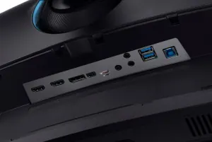 Ports on the back of the Samsung 48.9-inch curved gaming monitor